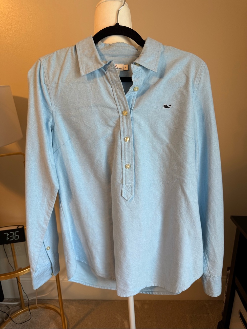 Vineyard Vines Light Blue Oxford Popover Tunic